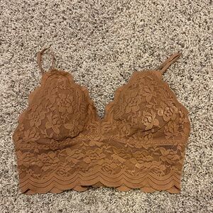 Lace Bralette in Warm Brown